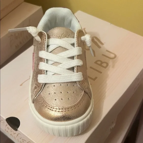 Blowfish Metallic Gold Kids Sneakers - Picture 1 of 3